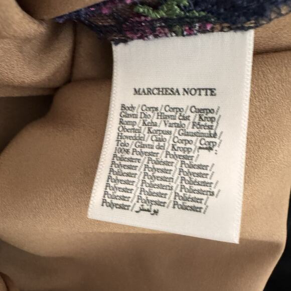 NWT Marchesa Notte Sheath Dress Alexis Floral Embroidered Size 6 Formal Romantic - Picture 16 of 16